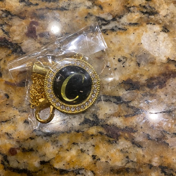 Monogram Gold/Blinged Pacifier “C” - Picture 2 of 3